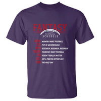 Funny Fantasy Football Schedule T Shirt - Wonder Print Shop