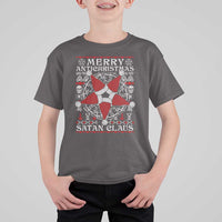 Anti Christmas T Shirt For Kid Merry Antichristmas Noel Hat Pentagram - Wonder Print Shop