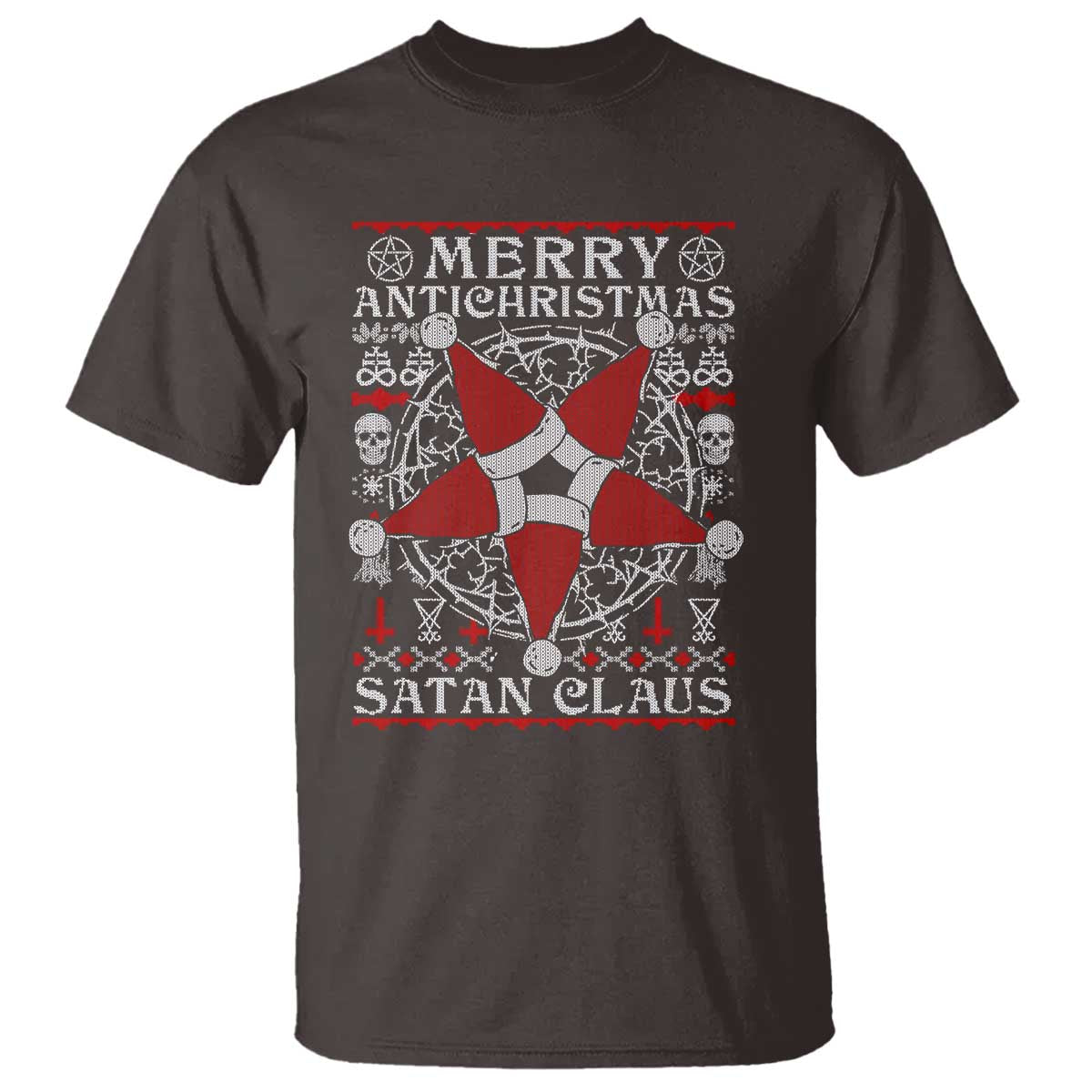 Anti Christmas T Shirt Merry Antichristmas Noel Hat Pentagram - Wonder Print Shop
