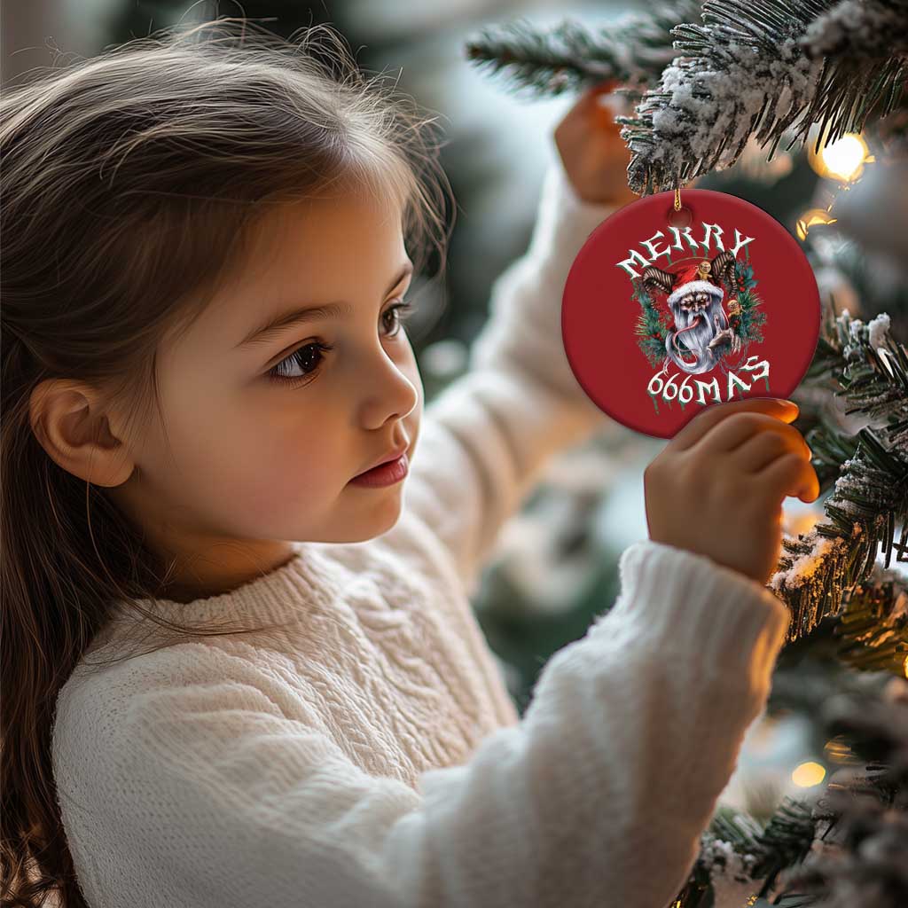 Anti Xmas Christmas Ornament Merry 666Mas Satan Creepy Christmas - Wonder Print Shop