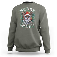 Anti Christmas Sweatshirt Merry 666Mas Satan Creepy Christmas - Wonder Print Shop