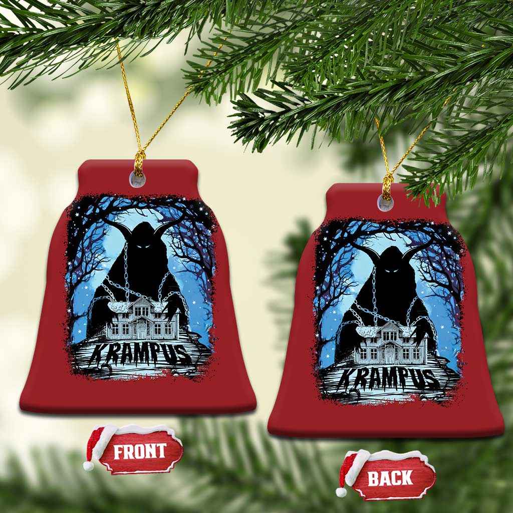 Dark Gothic Christmas Krampus Christmas Ornament - Wonder Print Shop