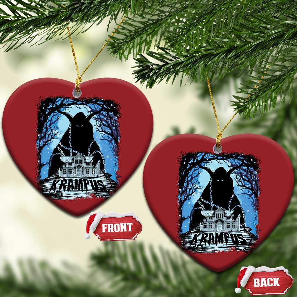 Dark Gothic Christmas Krampus Christmas Ornament - Wonder Print Shop