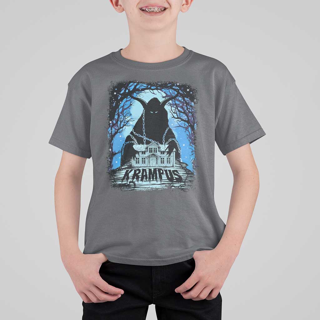 Dark Gothic Christmas Krampus T Shirt For Kid - Wonder Print Shop