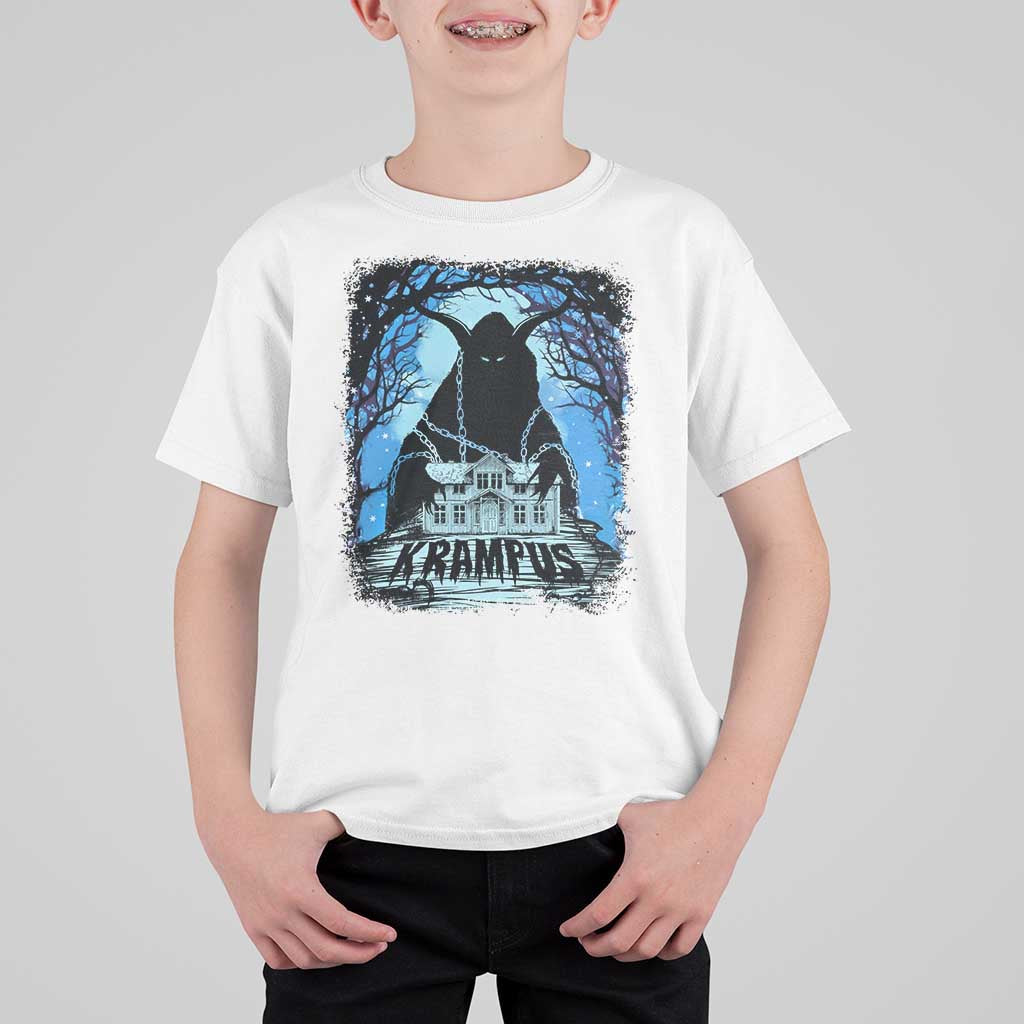 Dark Gothic Christmas Krampus T Shirt For Kid - Wonder Print Shop