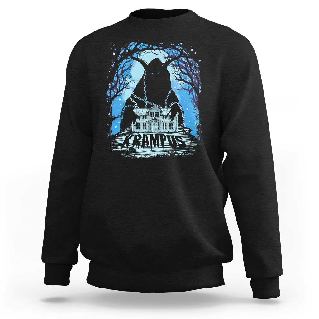 Dark Gothic Christmas Krampus Sweatshirt - Wonder Print Shop