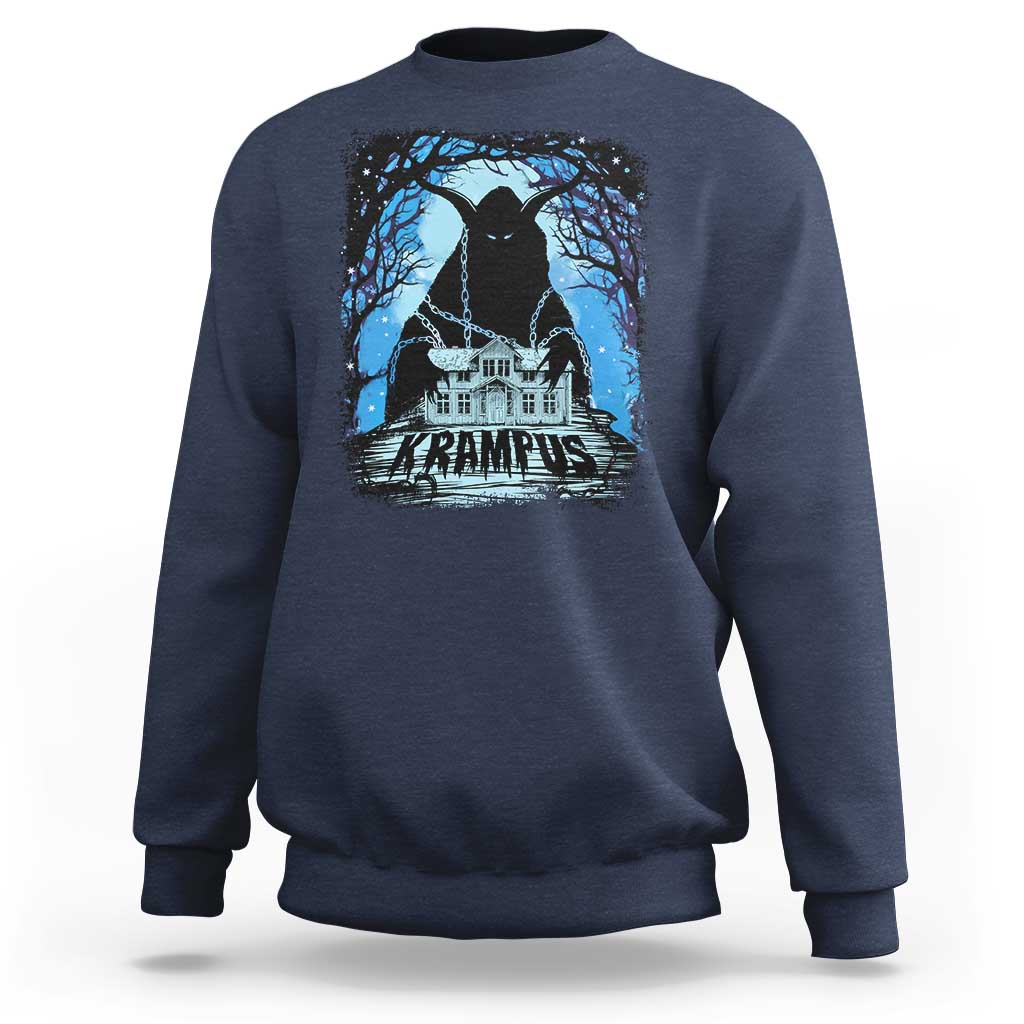 Dark Gothic Christmas Krampus Sweatshirt - Wonder Print Shop