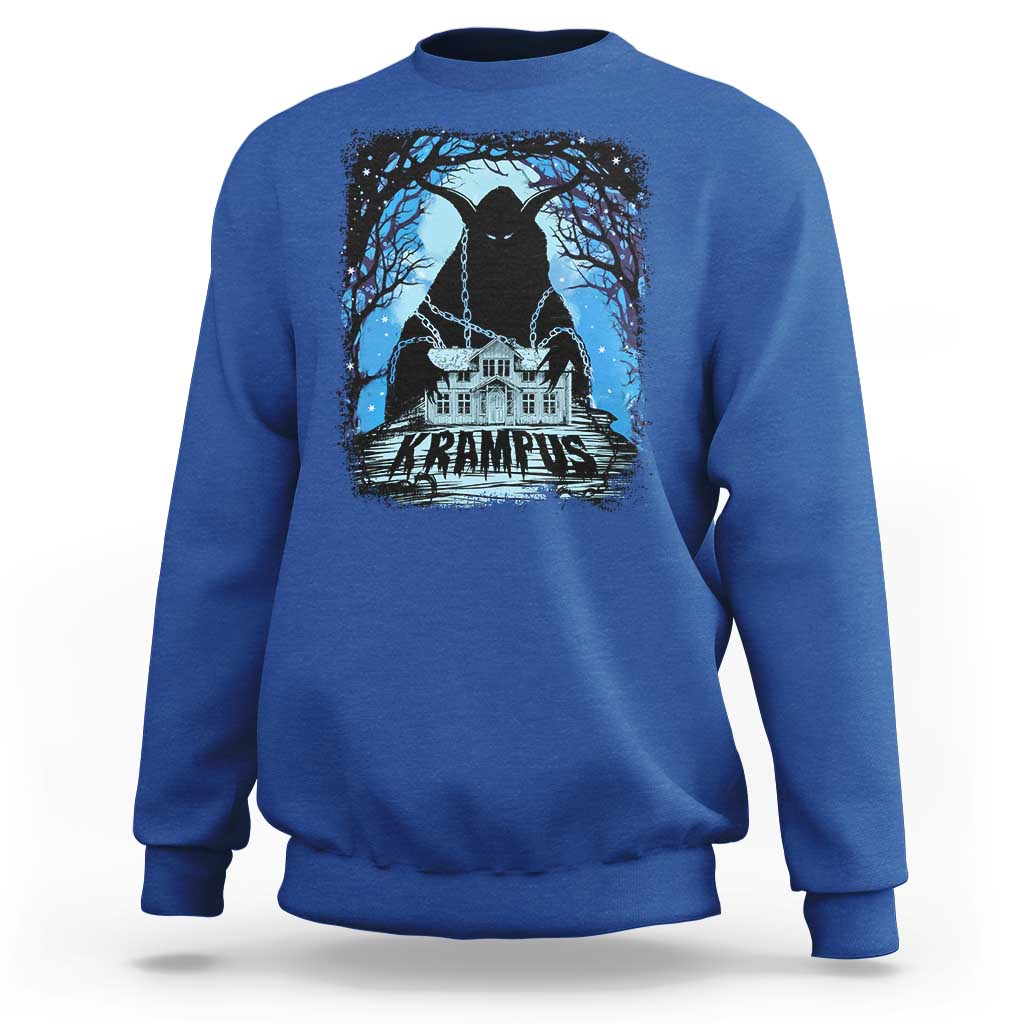 Dark Gothic Christmas Krampus Sweatshirt - Wonder Print Shop