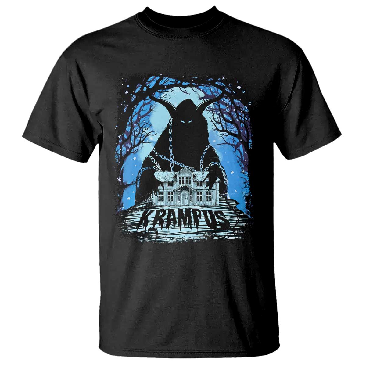 Dark Gothic Christmas Krampus T Shirt - Wonder Print Shop