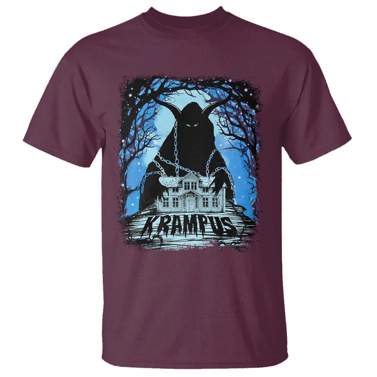 Dark Gothic Christmas Krampus T Shirt - Wonder Print Shop