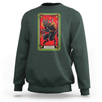 Christmas Krampus Sweatshirt American Traditional Tarot Card - Wonder Print Shop