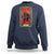 Christmas Krampus Sweatshirt American Traditional Tarot Card - Wonder Print Shop