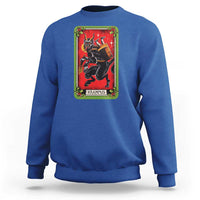 Christmas Krampus Sweatshirt American Traditional Tarot Card - Wonder Print Shop