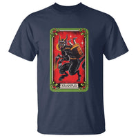 Christmas Krampus T Shirt American Traditional Tarot Card - Wonder Print Shop