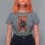 Christmas Krampus T Shirt For Women American Traditional Tarot Card - Wonder Print Shop