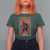 Christmas Krampus T Shirt For Women American Traditional Tarot Card - Wonder Print Shop