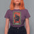 Christmas Krampus T Shirt For Women American Traditional Tarot Card - Wonder Print Shop