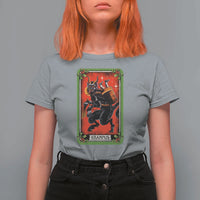 Christmas Krampus T Shirt For Women American Traditional Tarot Card - Wonder Print Shop