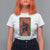Christmas Krampus T Shirt For Women American Traditional Tarot Card - Wonder Print Shop