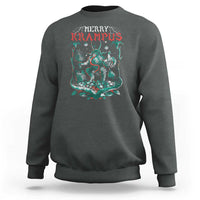 Horror Christmas Merry Krampus Sweatshirt - Wonder Print Shop