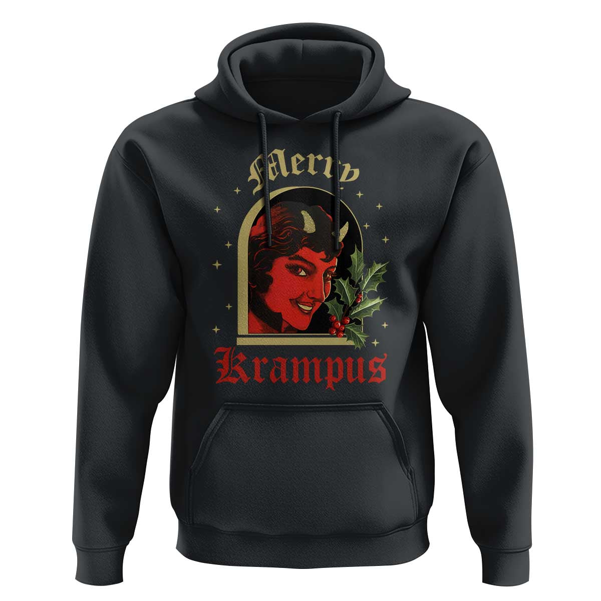 Horror Christmas Female Krampus Hoodie