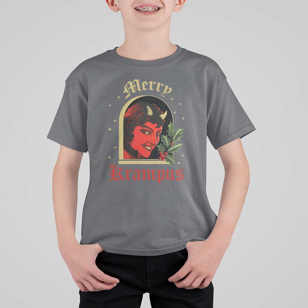 Horror Christmas Female Krampus T Shirt For Kid - Wonder Print Shop