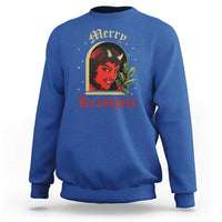 Horror Christmas Female Krampus Sweatshirt - Wonder Print Shop