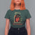 Horror Christmas Female Krampus T Shirt For Women - Wonder Print Shop
