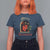 Horror Christmas Female Krampus T Shirt For Women - Wonder Print Shop