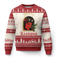 Horror Christmas Female Krampus Ugly Christmas Sweater - Wonder Print Shop
