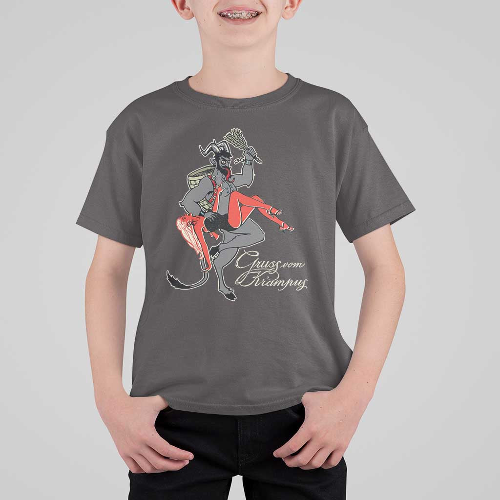 Funny Christmas Gruss Vom Krampus T Shirt For Kid - Wonder Print Shop
