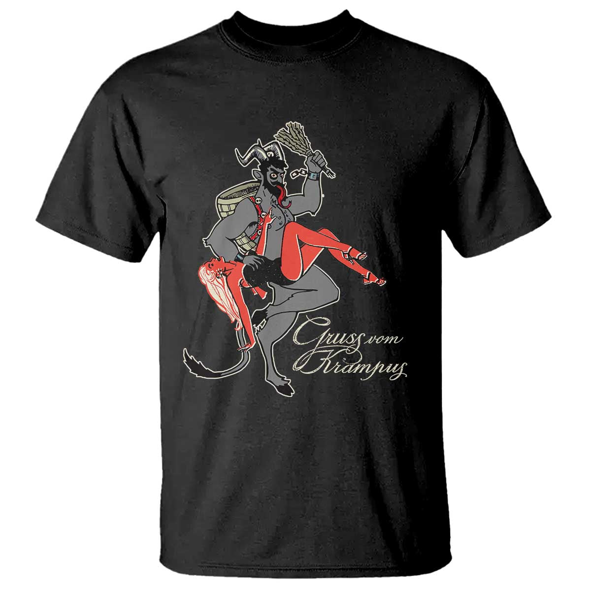 Funny Christmas Gruss Vom Krampus T Shirt - Wonder Print Shop