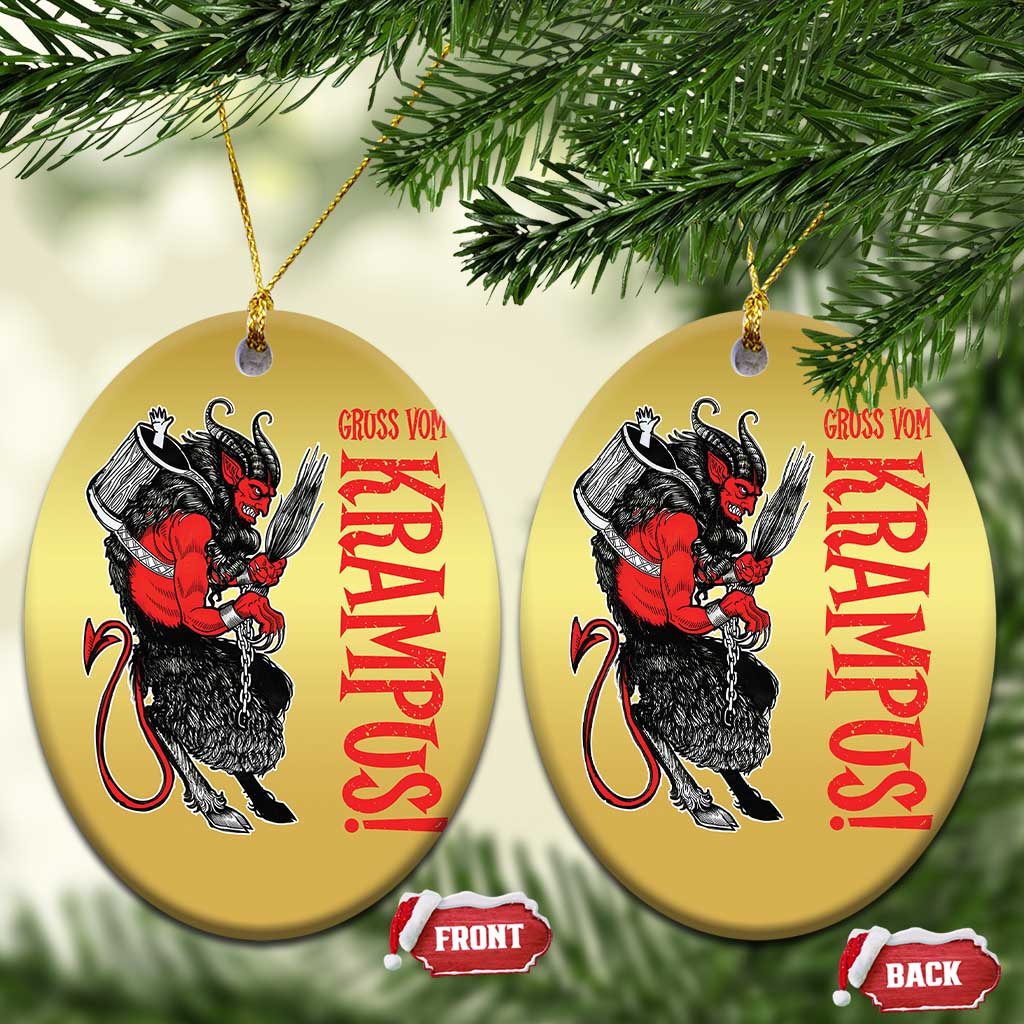 Horror Christmas Gruss Vom Krampus Christmas Ornament - Wonder Print Shop