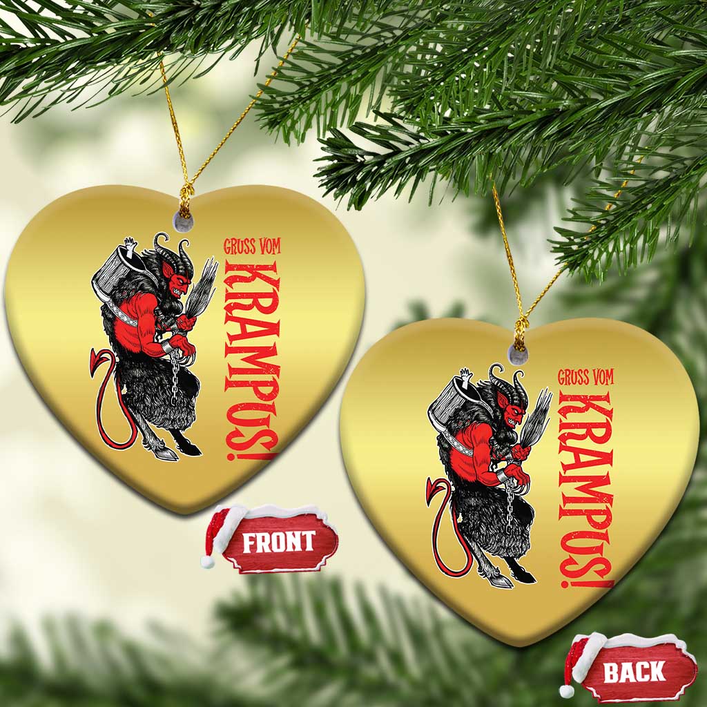 Horror Christmas Gruss Vom Krampus Christmas Ornament - Wonder Print Shop