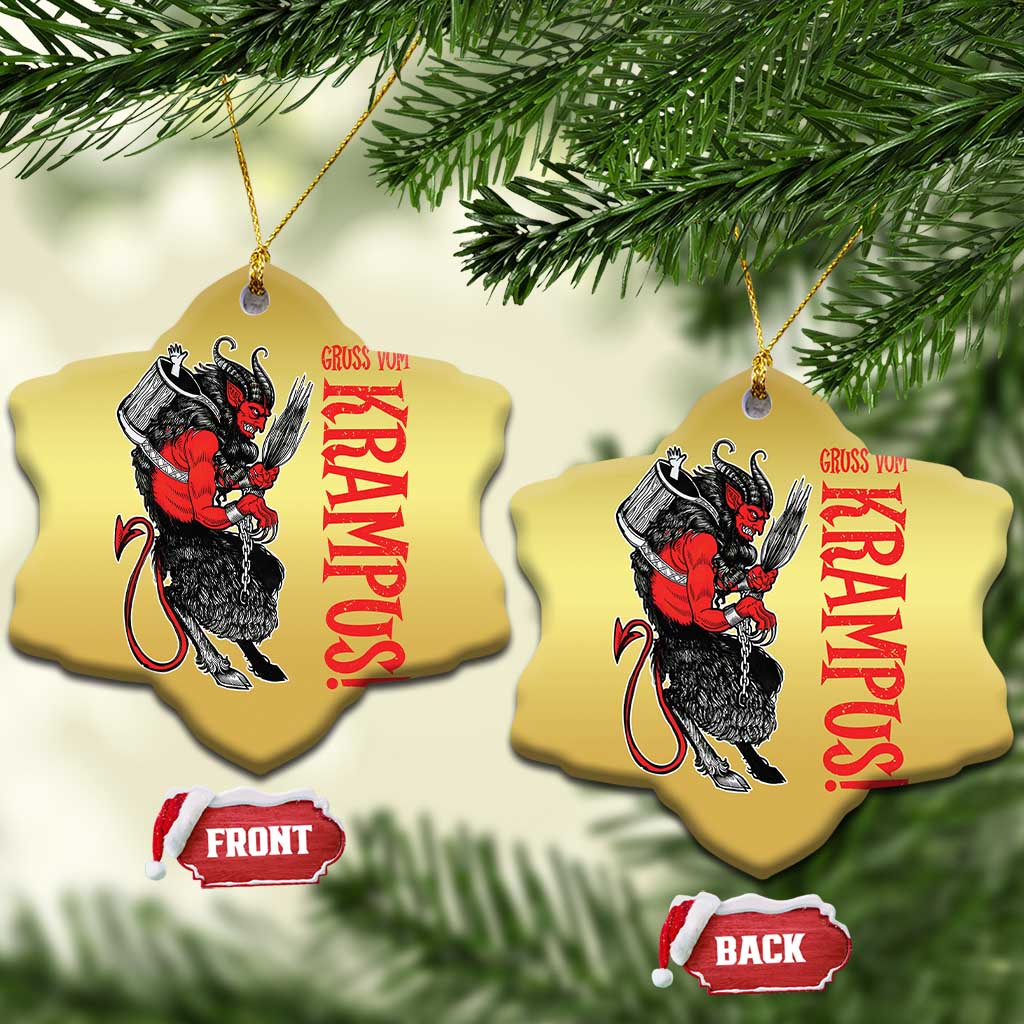 Horror Christmas Gruss Vom Krampus Christmas Ornament - Wonder Print Shop