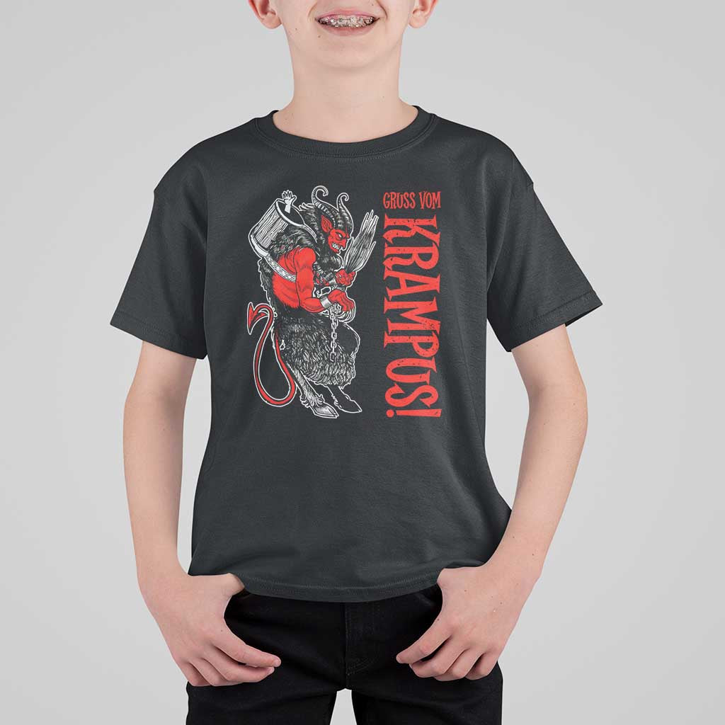 Horror Christmas Gruss Vom Krampus T Shirt For Kid - Wonder Print Shop