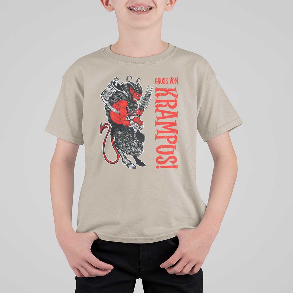 Horror Christmas Gruss Vom Krampus T Shirt For Kid - Wonder Print Shop