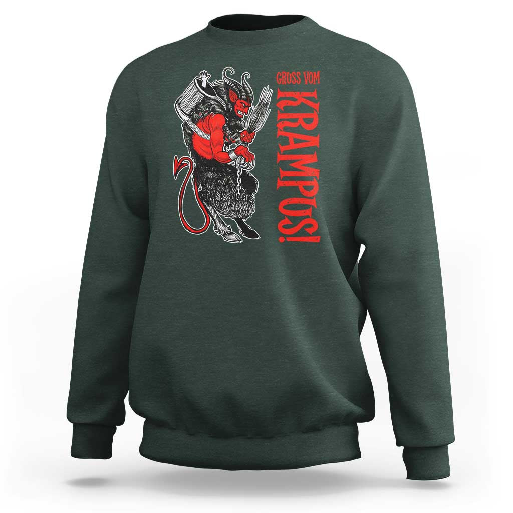 Horror Christmas Gruss Vom Krampus Sweatshirt - Wonder Print Shop