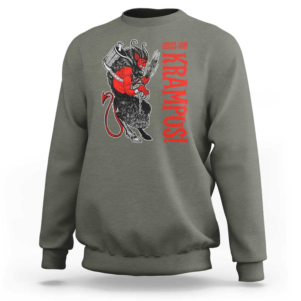 Horror Christmas Gruss Vom Krampus Sweatshirt - Wonder Print Shop