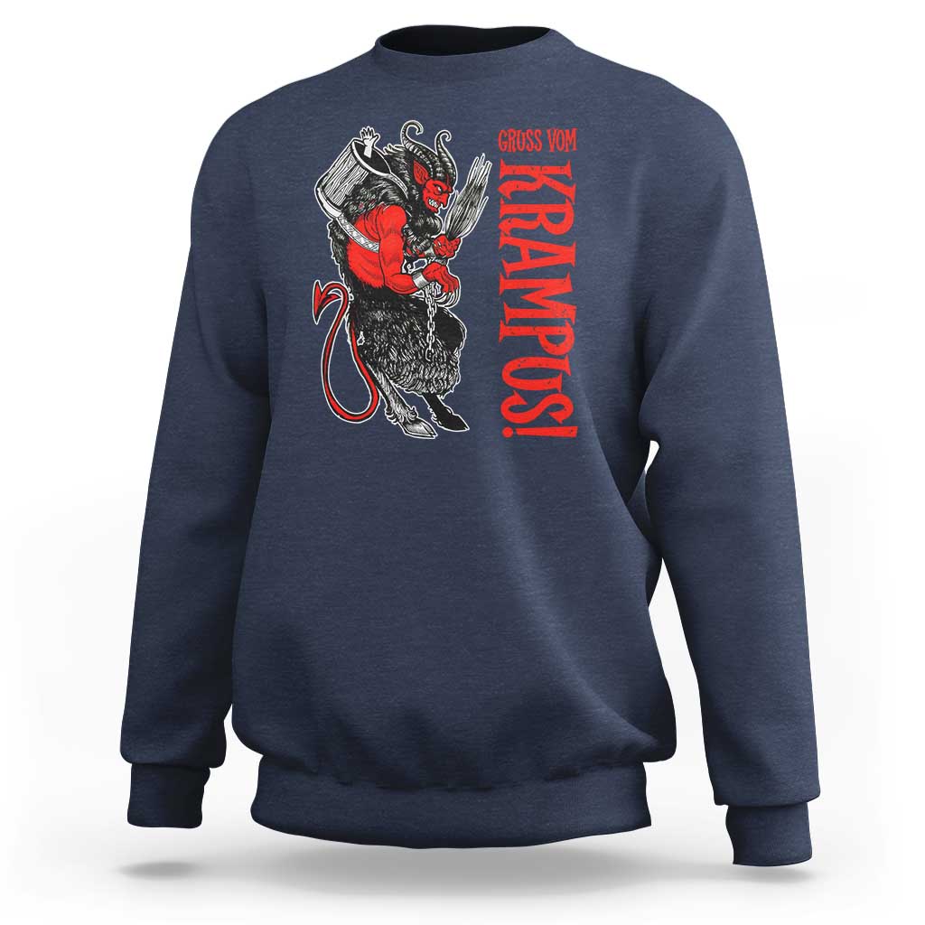 Horror Christmas Gruss Vom Krampus Sweatshirt - Wonder Print Shop