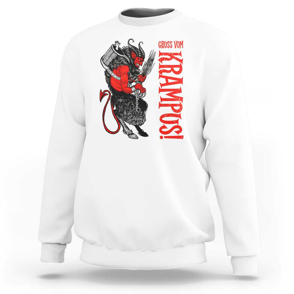 Horror Christmas Gruss Vom Krampus Sweatshirt - Wonder Print Shop
