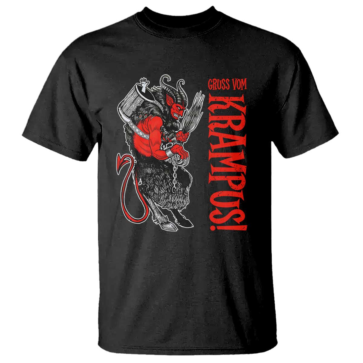 Horror Christmas Gruss Vom Krampus T Shirt - Wonder Print Shop