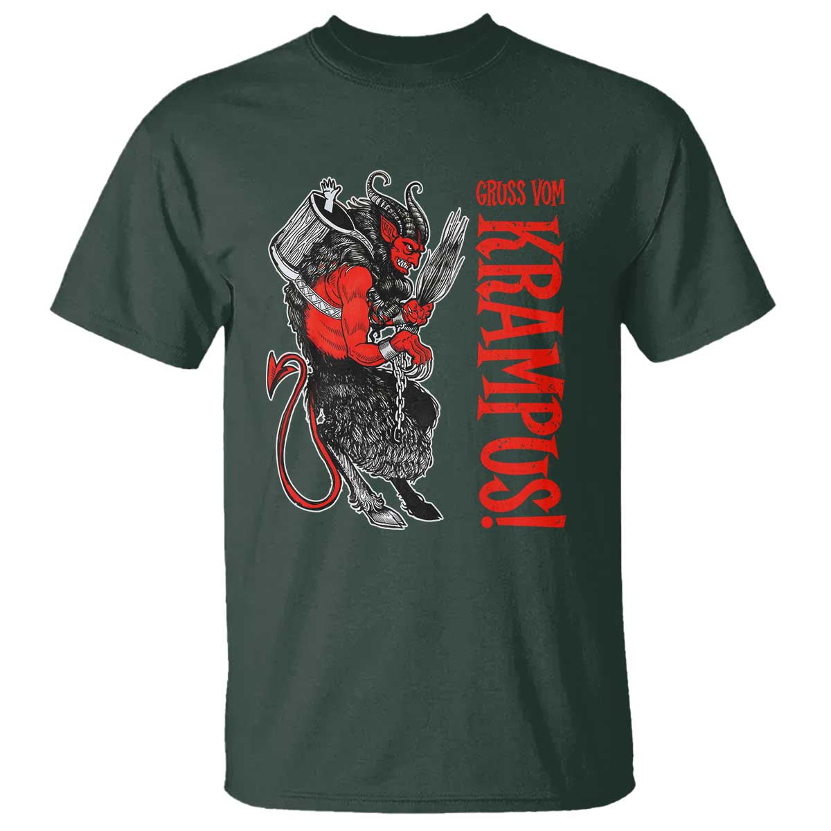 Horror Christmas Gruss Vom Krampus T Shirt - Wonder Print Shop