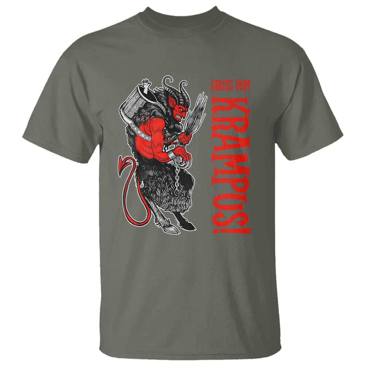 Horror Christmas Gruss Vom Krampus T Shirt - Wonder Print Shop