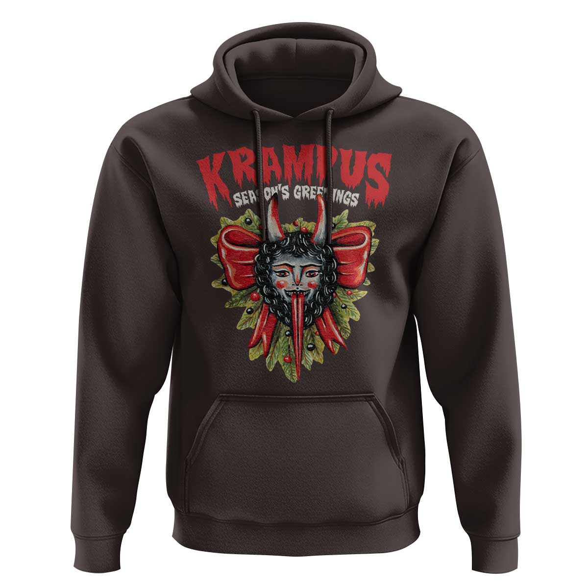 Christmas Krampus Hoodie Season Greeting Coquette Bow Krampus