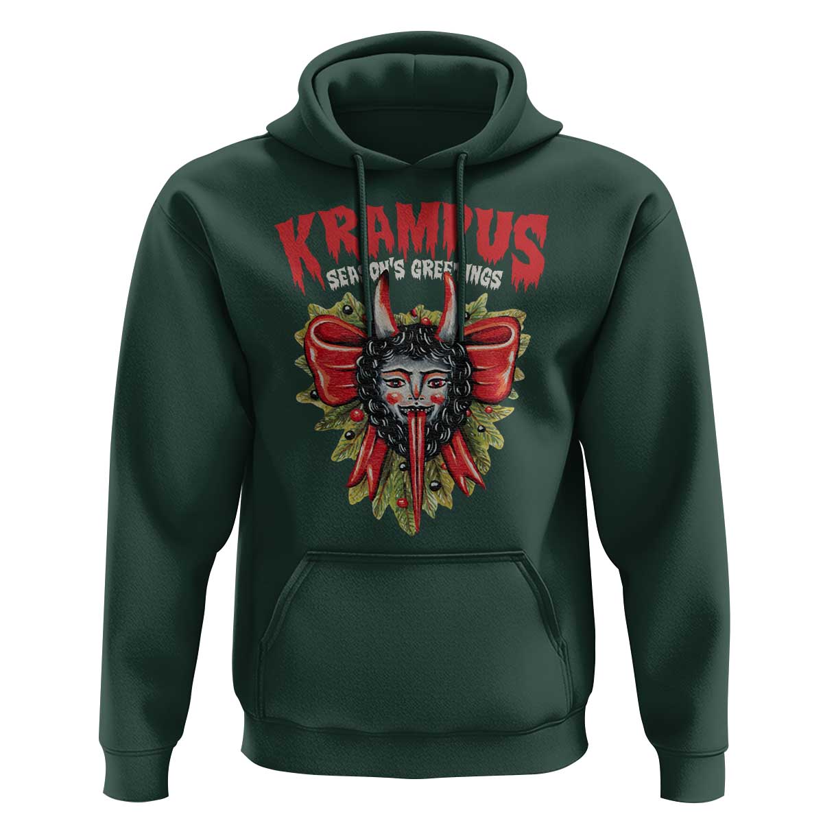 Christmas Krampus Hoodie Season Greeting Coquette Bow Krampus