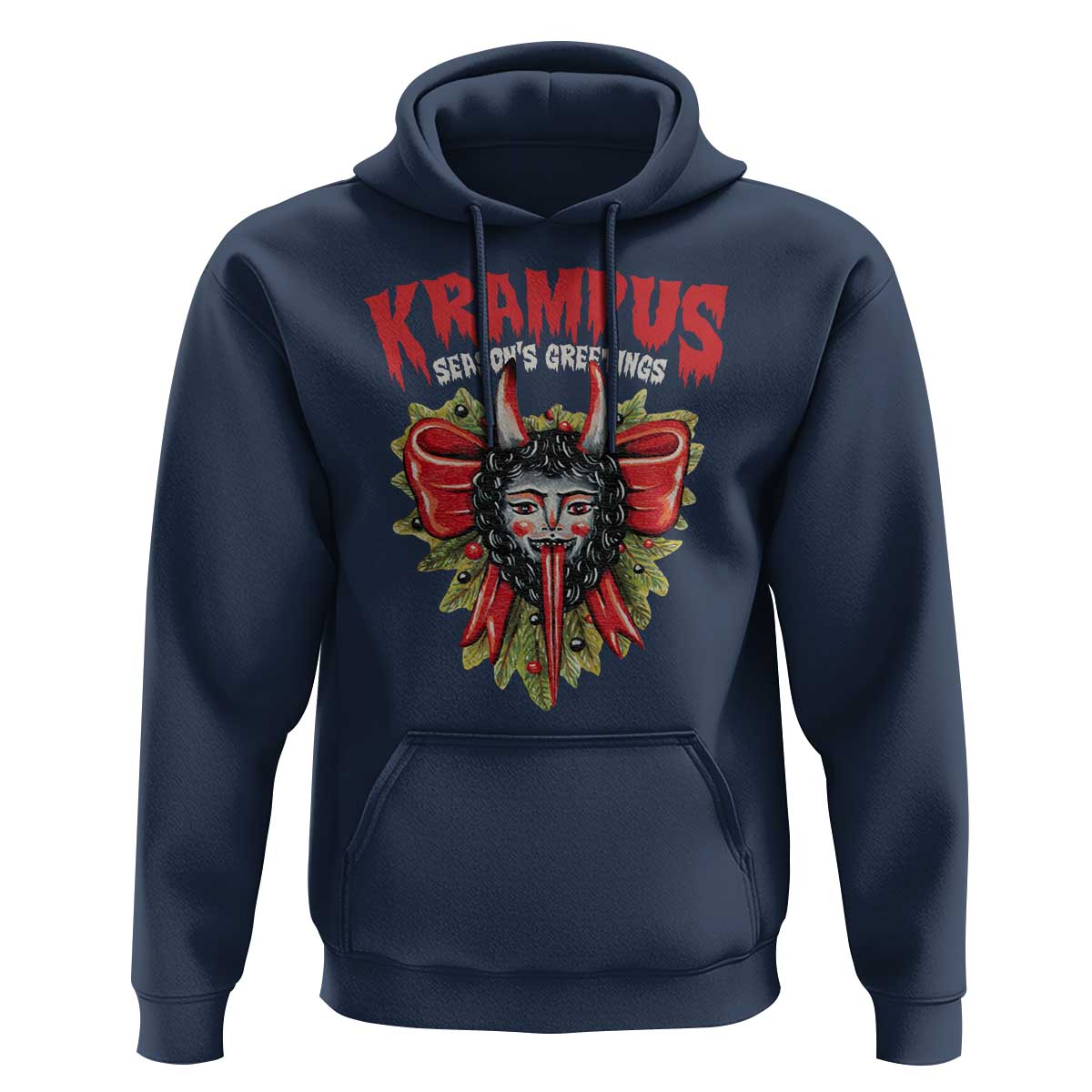 Christmas Krampus Hoodie Season Greeting Coquette Bow Krampus
