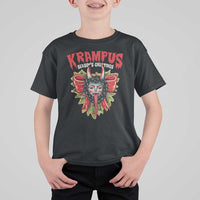 Christmas Krampus T Shirt For Kid Season Greeting Coquette Bow Krampus - Wonder Print Shop