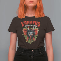 Christmas Krampus T Shirt For Women Season Greeting Coquette Bow Krampus - Wonder Print Shop