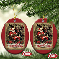 Xmas Krampus Christmas Ornament Season Greeting Vintage Tarot Card - Wonder Print Shop